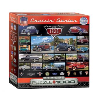 Puzzle 1000 piese Eurographics American Cars of the 1930 s