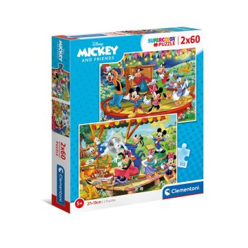 Puzzle 2 x 60 piese Clementoni Mickey and Friends 21620