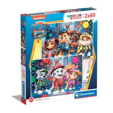 Puzzle 2 x 60 piese Clementoni Paw Patrol The Movie 24787