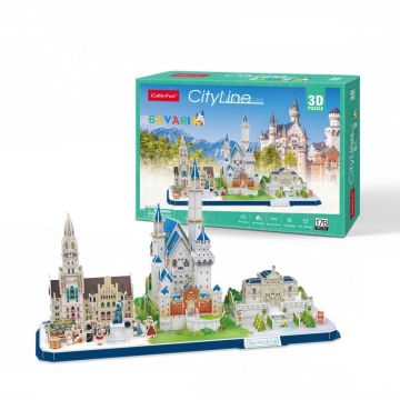 Puzzle 3D 178 piese Cubic Fun City Line Bavaria