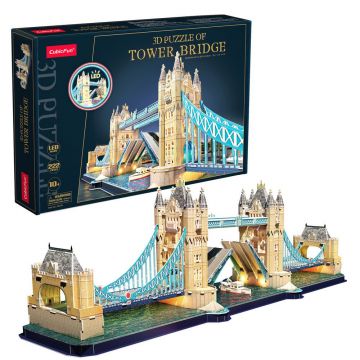 Puzzle 3D cu led Cubic Fun Tower Bridge 222 piese