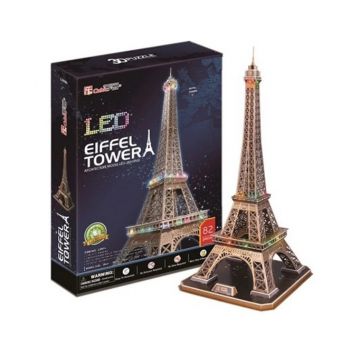 Puzzle 3D cu leduri Cubic Fun 84 piese Turnul Eiffel