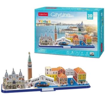 Puzzle 3D Cubic Fun 126 piese City Line Venice