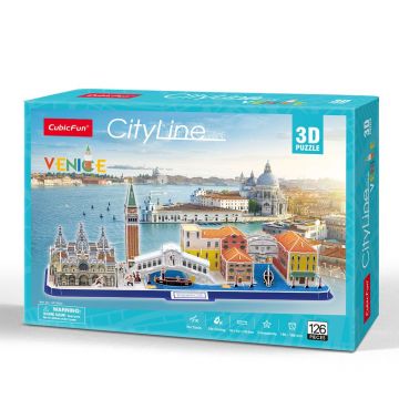 Puzzle 3D Cubic Fun 126 piese City Line Venice