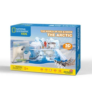 Puzzle 3D Cubic Fun 73 piese National Geographic Arctic