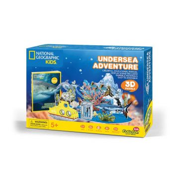 Puzzle 3d Cubic Fun National Geographic Aventura Subacvatica 63 piese