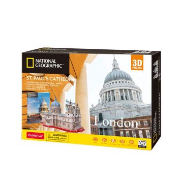 Puzzle 3D Cubic Fun National Geographic Catedrala Sf Paul 107 piese