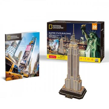 Puzzle 3d Cubic Fun National Geographic Empire State Building 66 piese