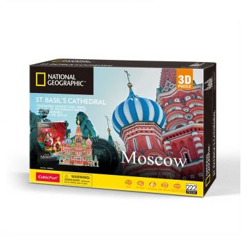 Puzzle 3d Cubic Fun National Geographic St. Basil's Cathedral Moscow 222 piese