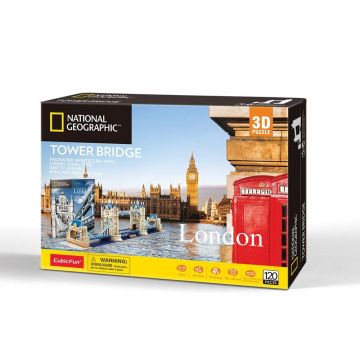 Puzzle 3d Cubic Fun National Geographic Tower Bridge 120 piese