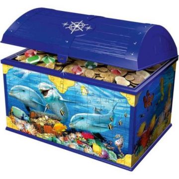Puzzle 3D Cutie Comori Cu Animale, 216 Piese Puzzle 3D Cutie Comori Cu Animale, 216 Piese