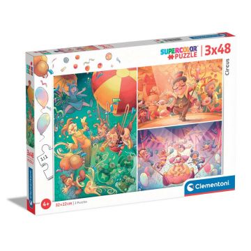 Puzzle 3x48 piese Clementoni Circus