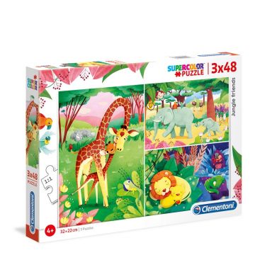 Puzzle 3x48 piese Clementoni Jungle Friends