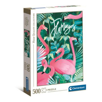 Puzzle 500 piese Clementoni Fantastic Animals Flamingos 35101