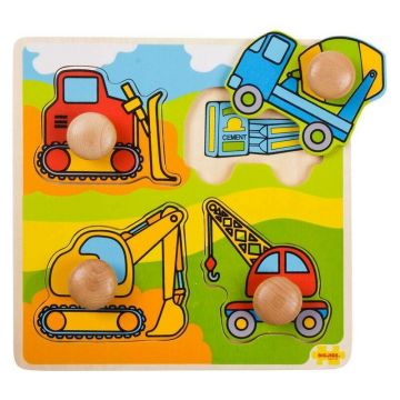 BigJigs - Primul meu puzzle Santierul de constructii