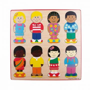BigJigs - Puzzle din lemn, Micutii prieteni