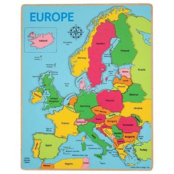 BigJigs - Puzzle incastru harta Europei