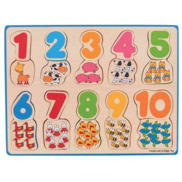 BigJigs - Puzzle numere si culori