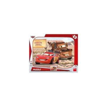 Puzzle - Peripetii cu Lightning McQueen (12 piese)