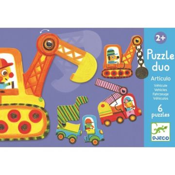 Djeco - Puzzle duo mobil vehicule