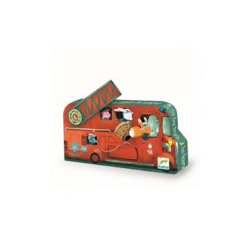 Djeco - Puzzle Masina de pompieri