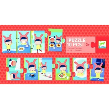 Djeco - Puzzle trio activitati de peste zi