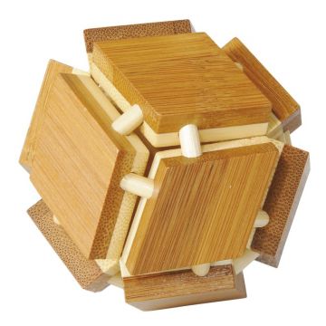 Fridolin - Joc logic IQ din lemn bambus 3D Magic box