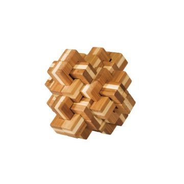 Fridolin - Joc logic IQ din lemn bambus Ananas 3D