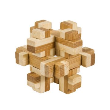 Fridolin - Joc logic IQ din lemn bambus in cutie metalica-10