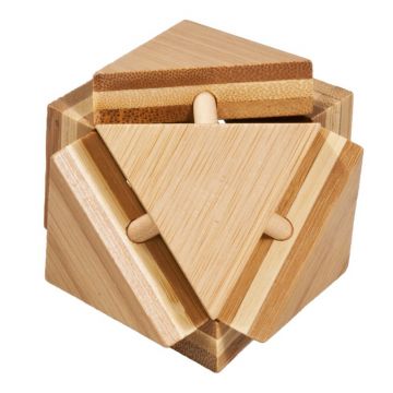 Fridolin - Joc logic IQ din lemn bambus Triangleblock