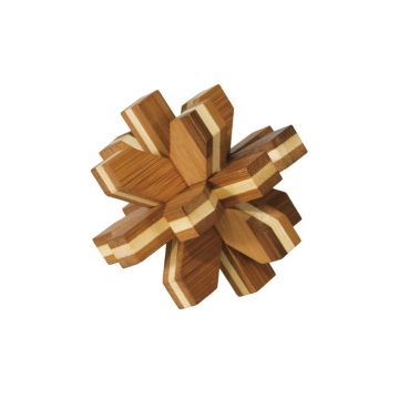 Fridolin - Joc logic IQ din lemn de bambus Cristal 3D