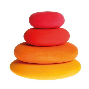 Forme in echilibru, oval, nuante de rosu