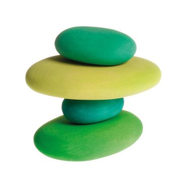 Forme in echilibru, oval, nuante de verde