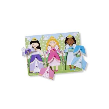 Melissa & Doug - Puzzle din lemn Imbraca Printese