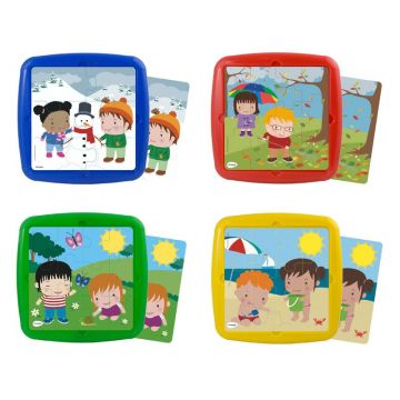 Miniland - Set 4 puzzle Anotimpuri