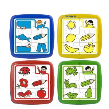 Miniland - Set de 4 puzzle educative