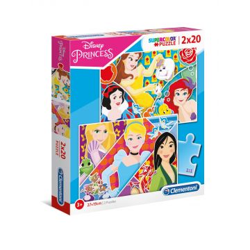 Puzzle 2x20 piese Clementoni Disney Princess