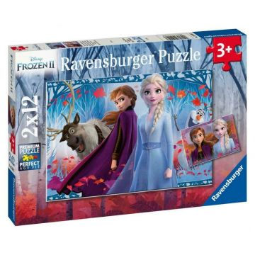 Puzzle Frozen II, 2X12 Piese
