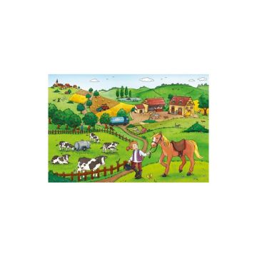 Puzzle Munca La Ferma, 2X12 Piese