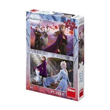 Puzzle personaje Frozen II , Puzzle Copii , 2 in 1, piese 77