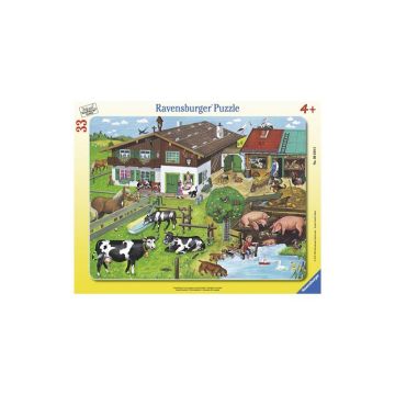 Ravensburger - Puzzle Familii de animale, 33 piese
