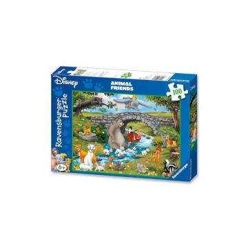 Ravensburger - Puzzle Lumea animalelor, 100 piese