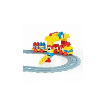 Set de constructii cu trenulet - 58 piese