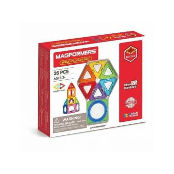 Clicstoys - Set de constructie Magnetic Basic Plus , Magformers , 26 piese