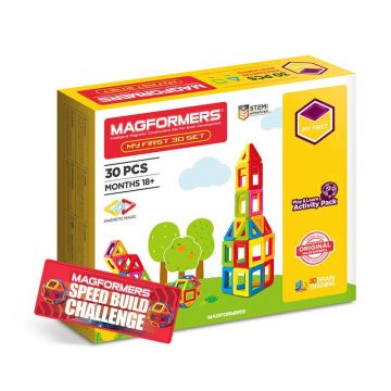 Clicstoys - Set de constructie Magnetic De baza , Magformers , 30 piese