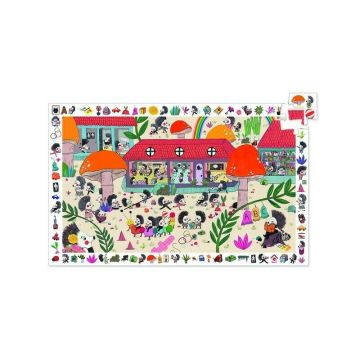 Djeco - Puzzle educativ Scoala prietenilor arici , Puzzle Copii, piese 35