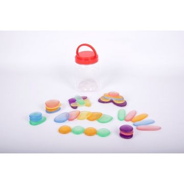 Edx Education - Joc educativ Pietre transparente 36 buc, Multicolor Edx Education - Joc educativ Pietre transparente 36 buc, Multicolor