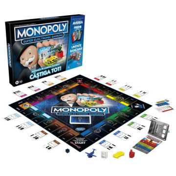 Hasbro - Monopoly Cuper electronic banking , Castiga tot, Multicolor