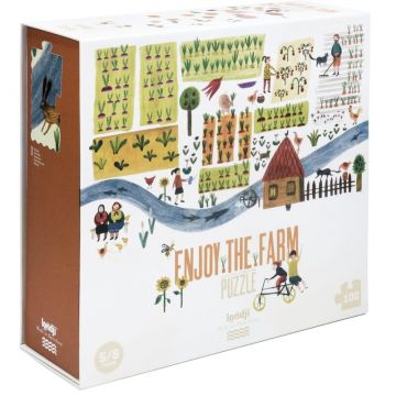 Londji - Puzzle animale Ferma , Puzzle Copii, piese 100