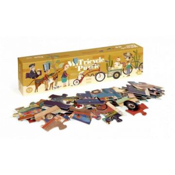 Londji - Puzzle animale Tricicleta , Puzzle Copii, piese 54